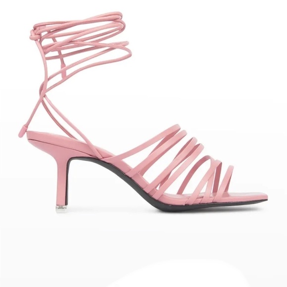 BLACK SUEDE STUDIO Franca Calfskin Strappy Ankle-Tie Sandals - Picture 2 of 8